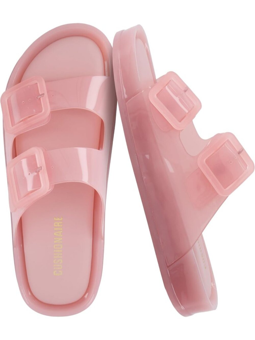Women's Light Pink Waterproof Double Buckle Adjustable Slip-On Casual Wear